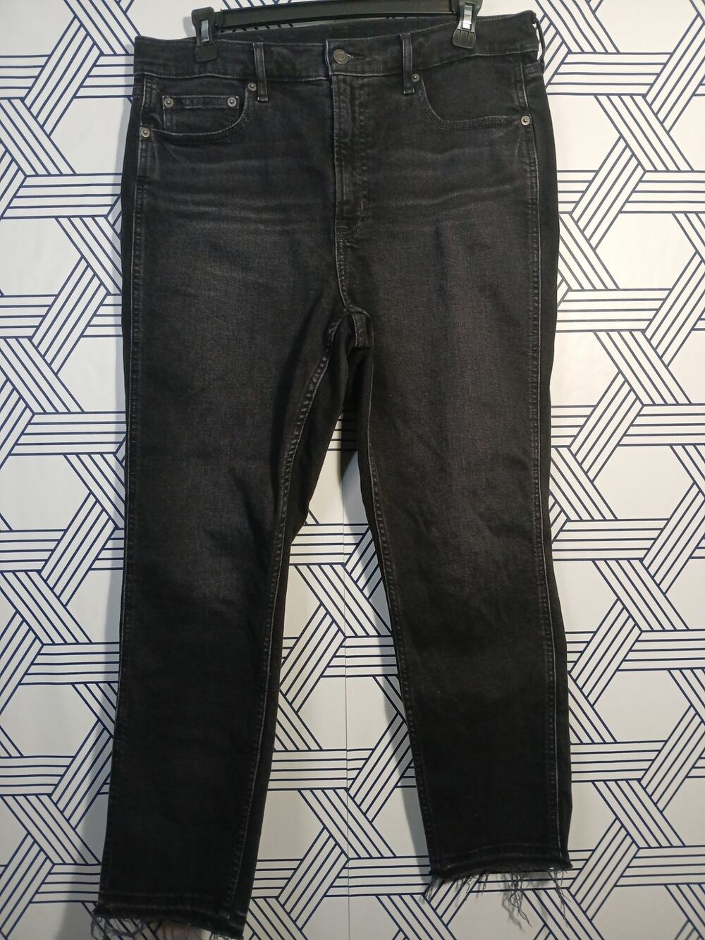 Gap Vintage Slim High Rise Jeans | Raw Hem Straight Leg 90s Minimalist Denim